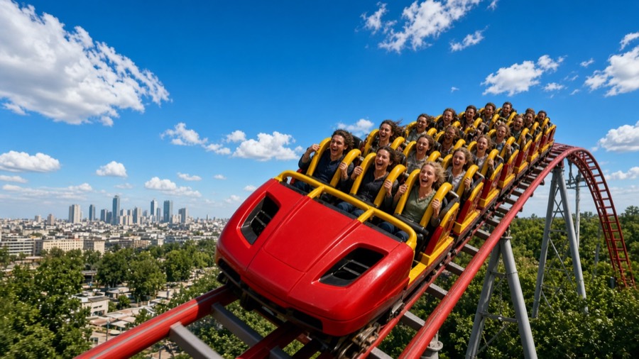 Skyline Coaster steel roller coaster at Ultimate Gaming Spot in Warsaw